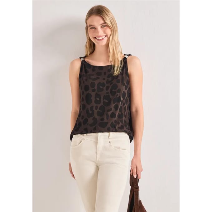 Top met boothals en schouderdetail