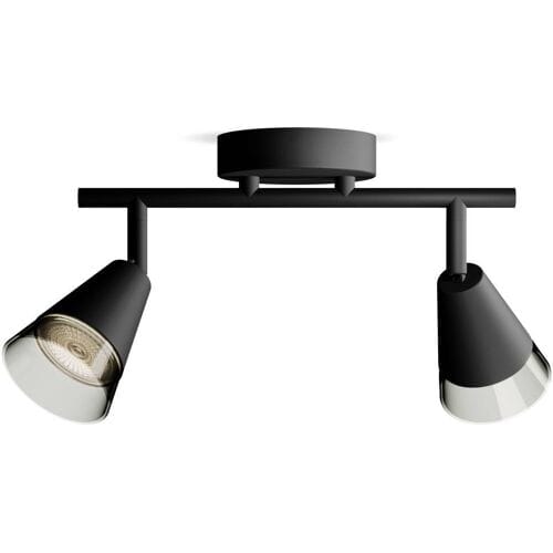 Philips Cleft Spot - Plafondspot met twee lichtpunten - Met gerookt glas - GU10 LED fitting