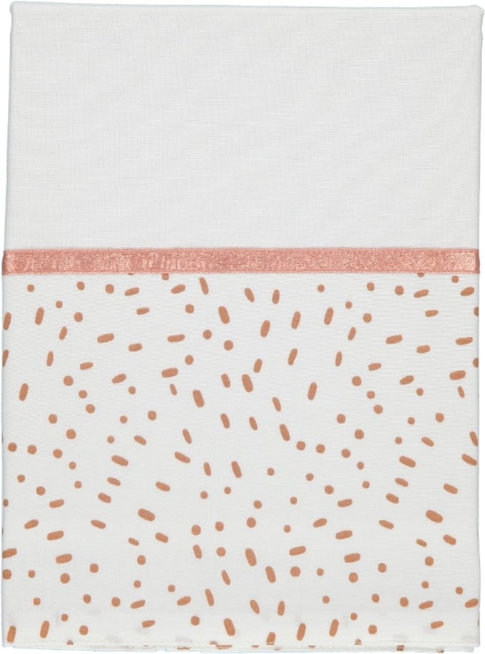 Briljant Minimal Dots Terra 100 x 150 cm Ledikantlaken 131R