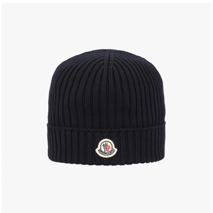 Bonnet Moncler Patch Logo M1131 742 3B00006 M1131 742 (L) black