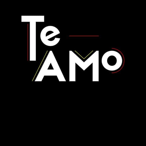 Te Amo Block Dames T-shirt - Zwart - 3XL