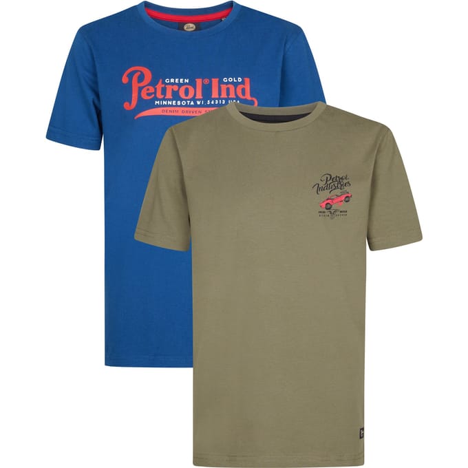 Petrol Industries - Jongens 2-Pack T-shirts met Logo Yazoo -