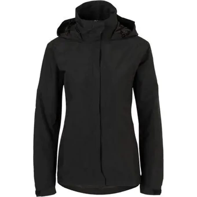AGU Section - Regenjas - Regenjack - Waterdicht en Ademend - Poray 5000 - Opvouwbaar - Reflecterend - Dames - Zwart - L
