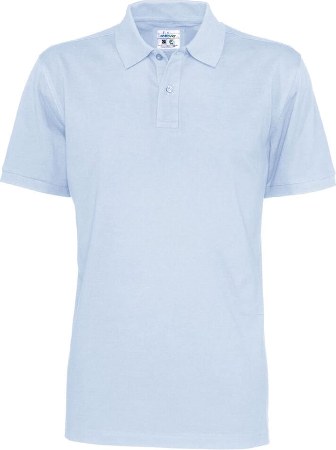 Cottover POLO PIQUE MAN - GOTS GECERTIFICEERD 141006 - Lichtblauw - S
