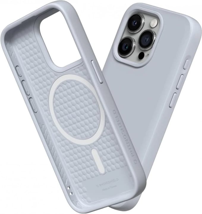 Rhinoshield Solidsuit Hoesje Geschikt voor Apple iPhone 15 Pro | Compatibel met MagSafe | Shockproof Back Cover | Ash Grey