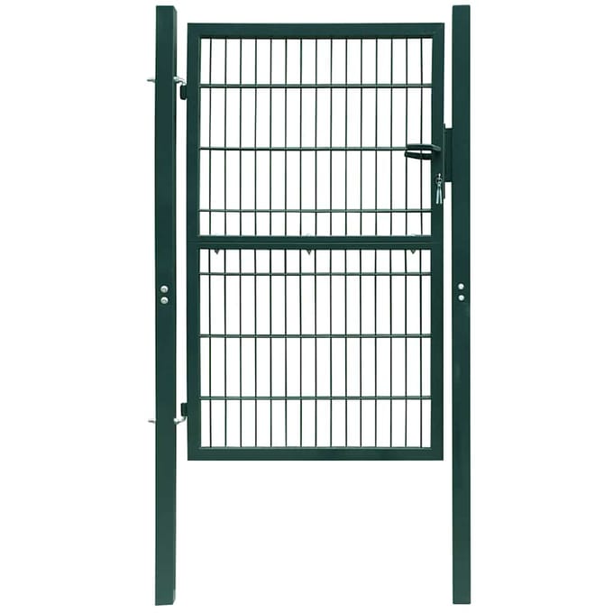 vidaXL - Hekpoort - staal - 100x200 - cm - groen