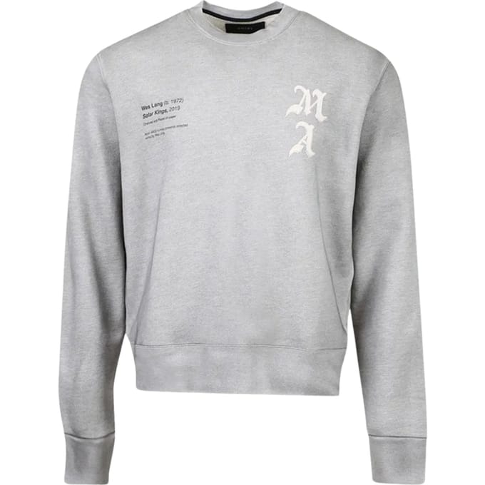 Amiri Wes Lang Solar Kings Crew Heather Grey