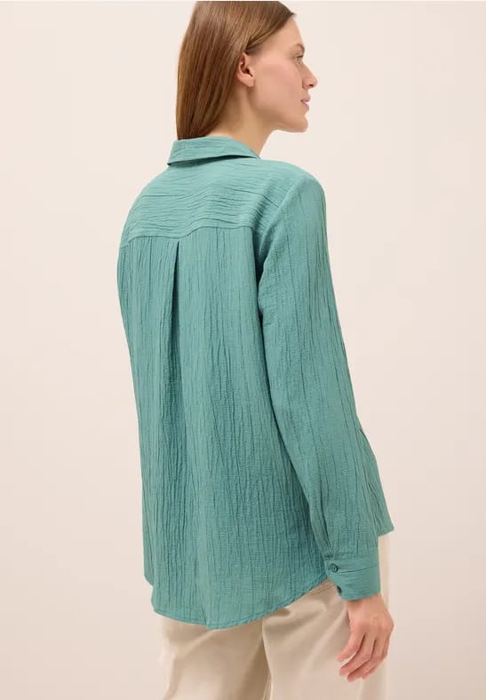 Overhemdblouse met structuur