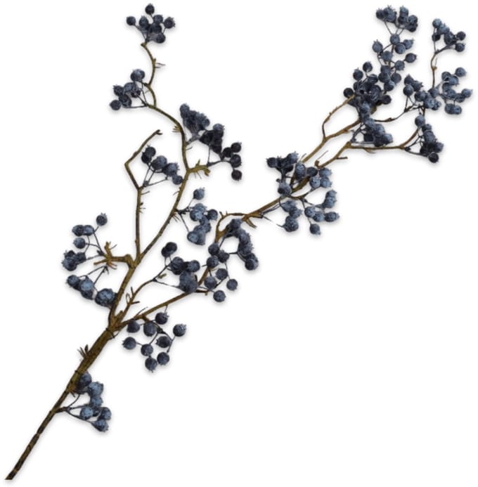 Silk-ka - Kunstbloem - bessentak - blauw - H99 cm
