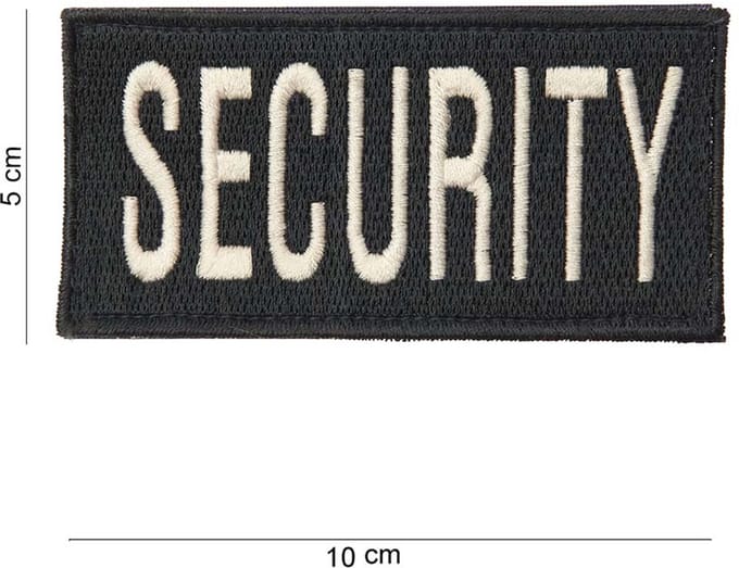 Embleem stof security (dik) met klittenband #2022 Zwart