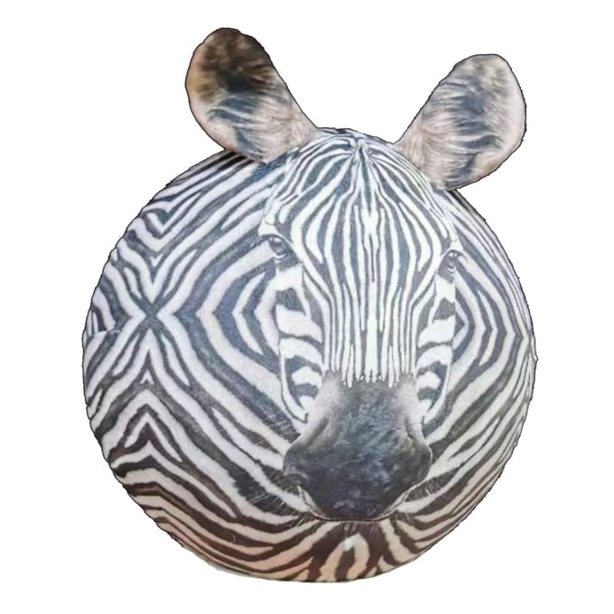 Pluchiez bouncing furry wild animals 23 cm assorti panda / zebra / tijger