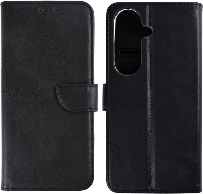Rixus Bookcase For Samsung Galaxy S26 Black