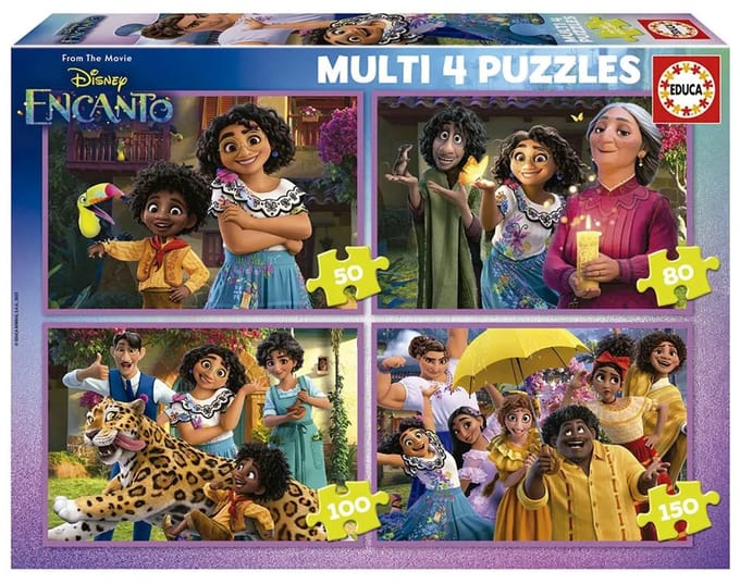 Puzzel van 4 in 50-80-100-150 stukjes multi puzzels Educa Disney Encanto