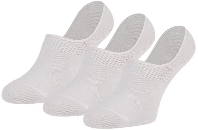 Teckel - Unisex Footies Antislip - 3-Pack - Maat 47/50 - Wit