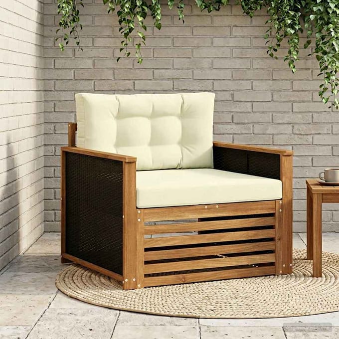 vidaXL - Buiten - Midden - Sofa - Naturel