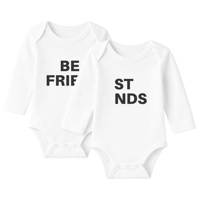 Romper Best Friends - wit - lange mouw