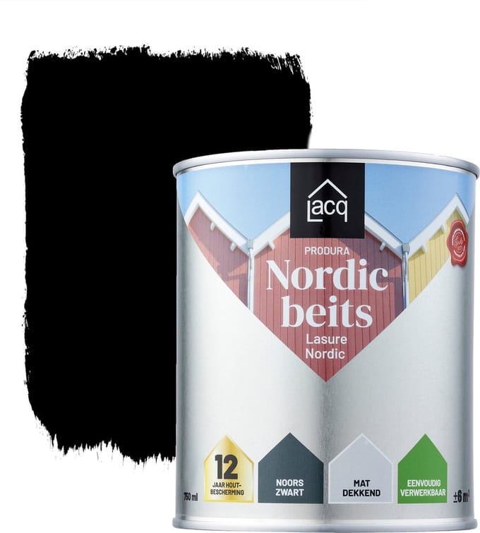 Lacq Produra Nordic Beits - 0.75L - Noors Zwart