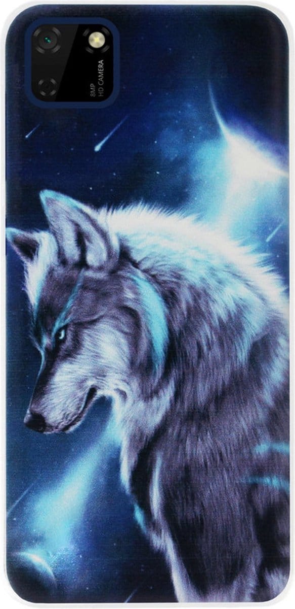 ADEL Siliconen Back Cover Softcase Hoesje Geschikt voor Huawei Y5p - Wolf