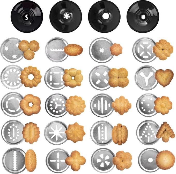 Koekjespers 25 delig - Garneerspuit - Cookie Press - Koekjes Spuit
