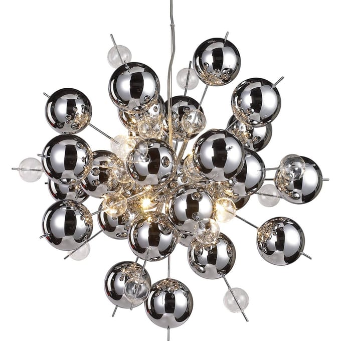 Näve Hanglamp Wakusei van glas 65 cm chroom
