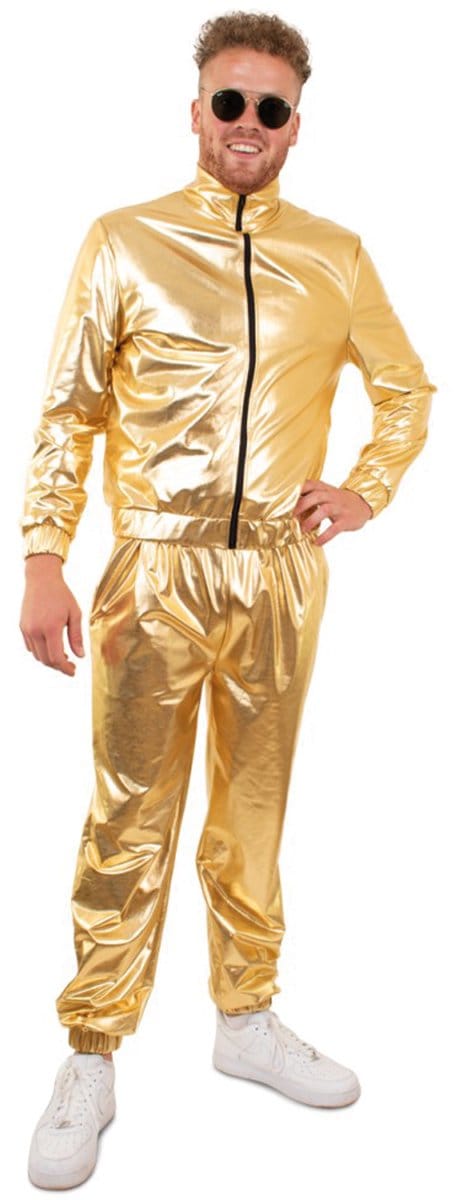 Trainingspak - Goud - Heren - Carnaval kostuum heren - Maat L