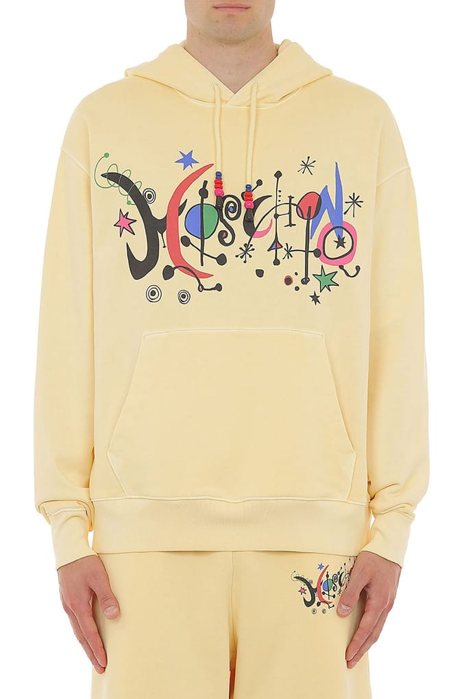 Moschino Sweatshirt Yellow Größe: 48 | Kaputzenpullis Outlet | Herren | Gelb