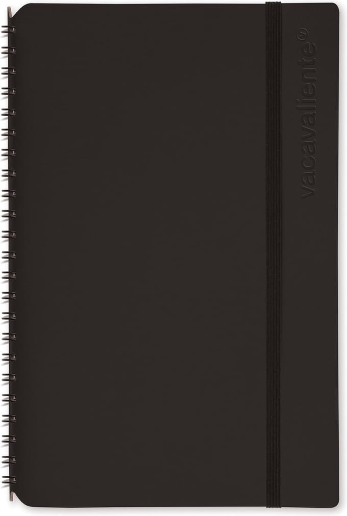 Vacavaliente - Notitieboek A5 - Gerecycled Leer - Zwart