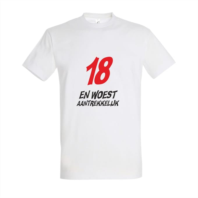 T-shirt 18 en woest aantrekkelijk | L | Wit