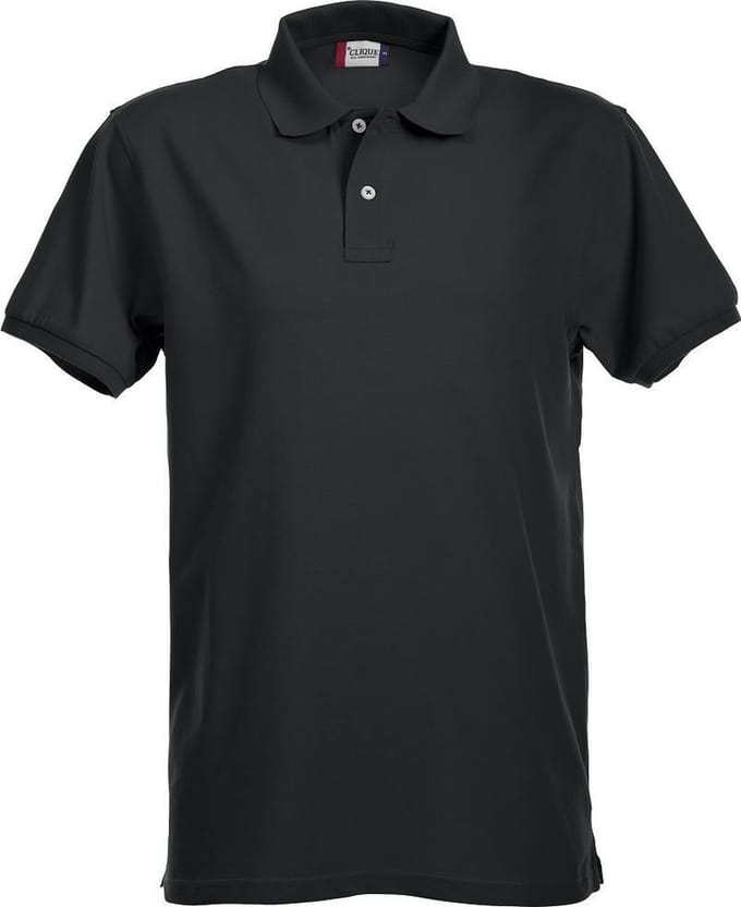 Clique Stretch Premium Polo 028240 - Zwart - 3XL