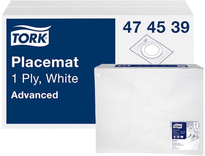 Tork 474539 placemat wit advanced 42x27 cm 2500 stuks (474539)