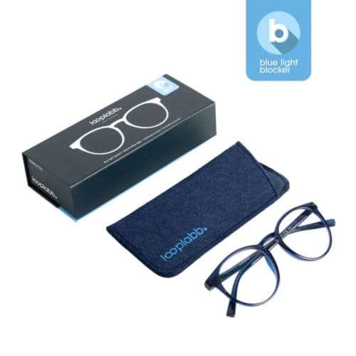 Looplabb blue light blocker sterkte +1,00 model papillon blue marine