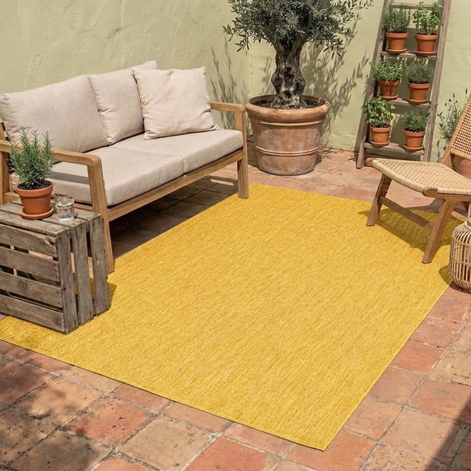 NATURL. Buitenkleed - Costa Okergeel | Zomerse budgettopper! - 200x290cm