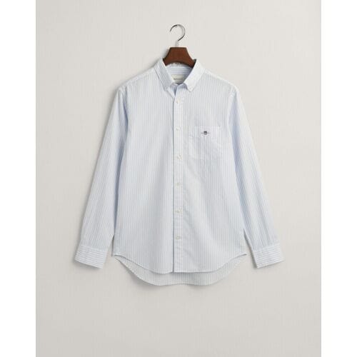 Gant Overhemd Poplin Stripe Button Down Licht Blauw / male
