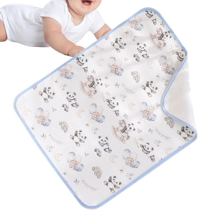 Verschoonmat Onderlegger - Wasbare Mat - Baby Verzorging - Ademend Waterdicht - 70x50cm - Panda