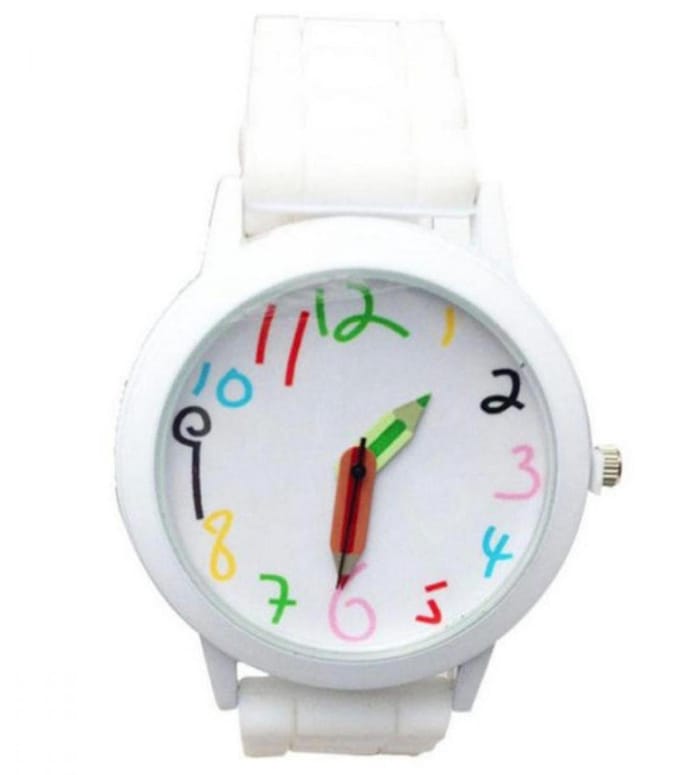 Hidzo Horloge Potlood - Ø 39 mm - Wit - Siliconen