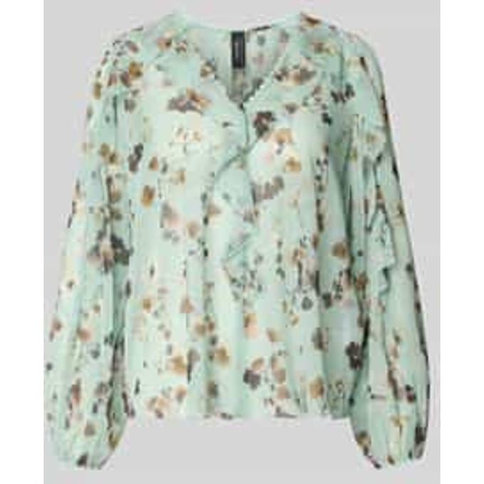 Blouse in all-over look met volants