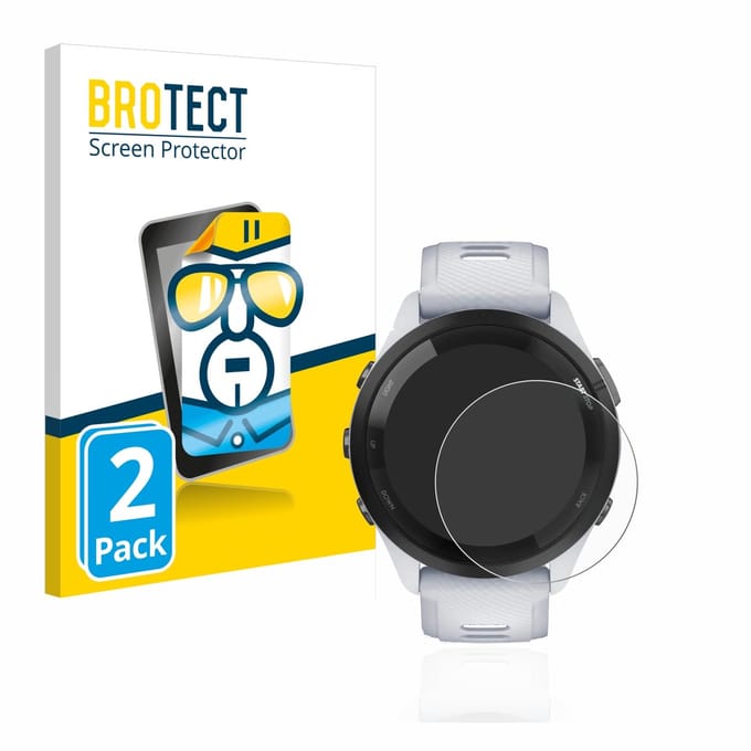 BROTECT - Screenprotector voor Garmin Forerunner 265 (46 mm) - Folie Beschermfolie transparant 2 Stuks