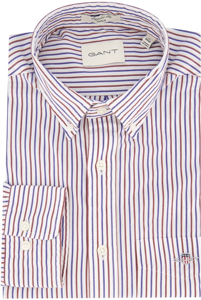Gant casual overhemd regular fit rood katoen