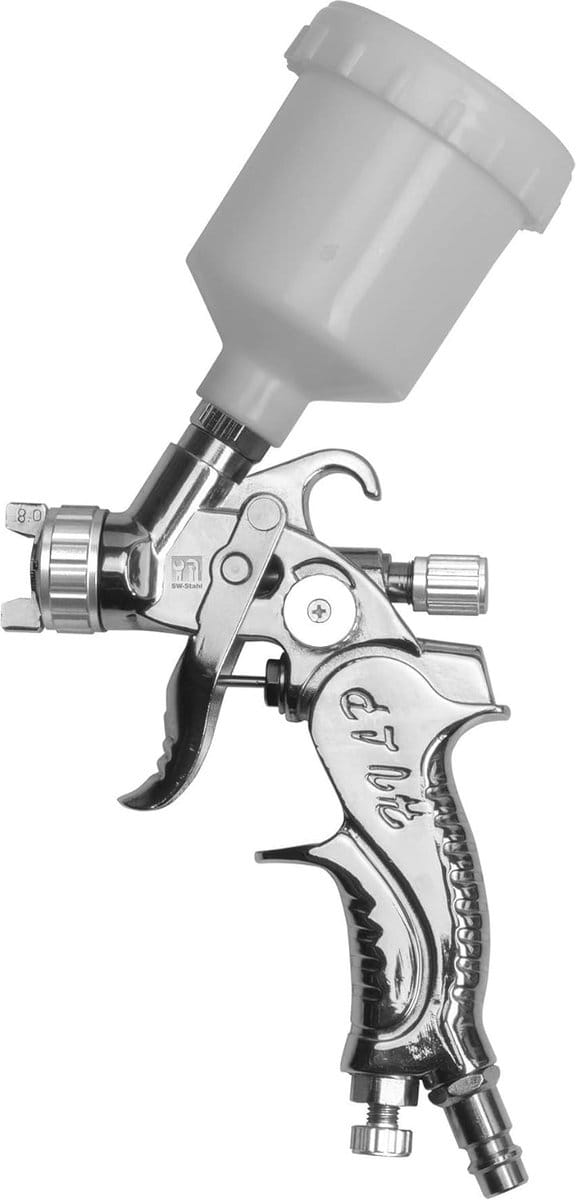 SW-Stahl 25005L mini verfspuitpistool, 120 CCM, met filter