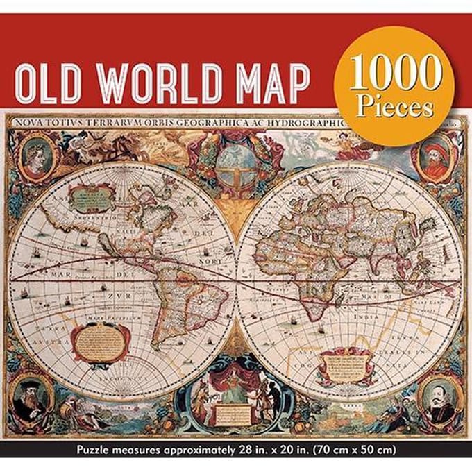 Peter Pauper Puzzel - Old World Map - 1000 st