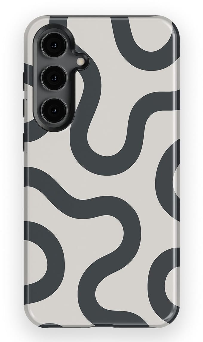 DripCase Motion Flow Tough Hoesje Samsung Galaxy S24 Plus | Backcover met Mag | Trendy Design | Valbescherming | Graphite Glide