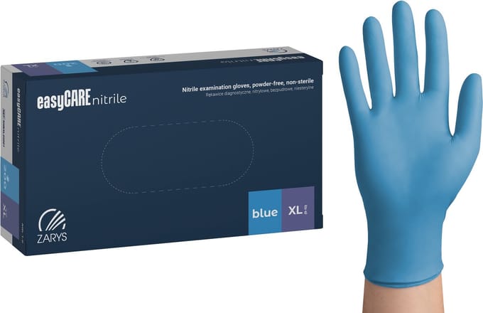 Nitril wegwerphandschoen ongepoederd - blauw - maat XL - doos/200 stuks