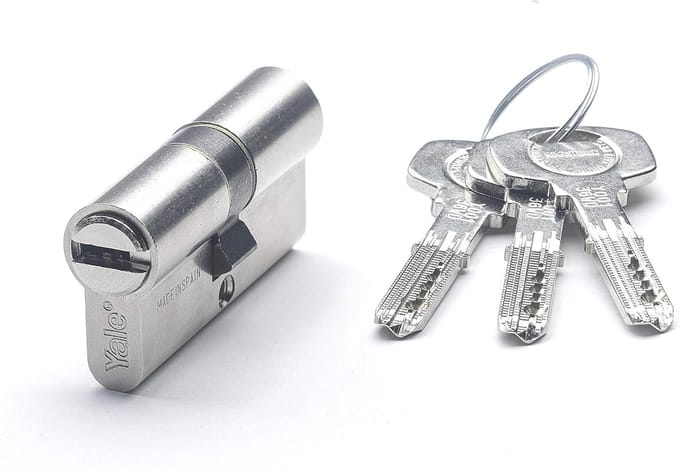 Veiligheidscilinder - Sluitcilinder - Deur Beveiligen - Anti-bumping technologie - 30 x 30 mm - Vernikkeld