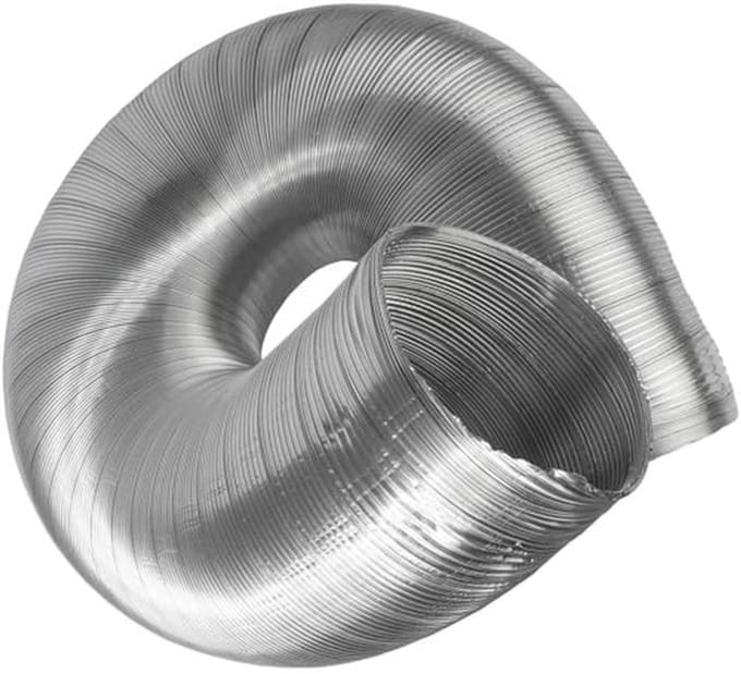 Flexibele aluminium buis DN 160 mm - 1,5 m lange afvoerslang voor verwarming, koeling en ventilatie