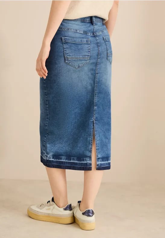 Midi denim rok