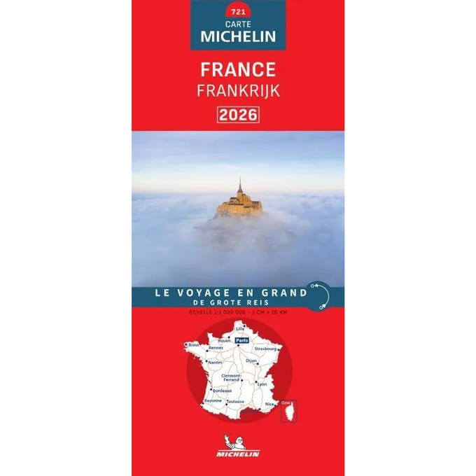 Michelin Wegenkaart 721 Frankrijk 2026 - Nationale Kaarten Michelin