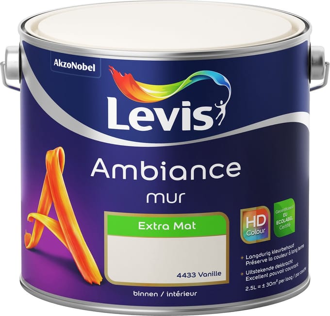 Levis - Ambiance Mur Extra Mat - Vanille - 2,5 L