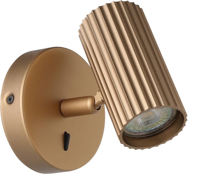 EGLO Wandspot Portillo, messing, hoogte 11 cm, metaal, GU10