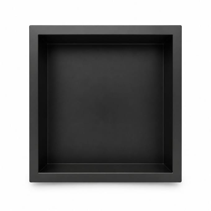 EAVY - Inbouwnis Badkamer Zwart - 30×30×10 cm - RVS