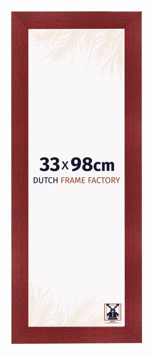 Fotolijst 33x98 cm - MDF - Wijnrood Geveegd - Praag